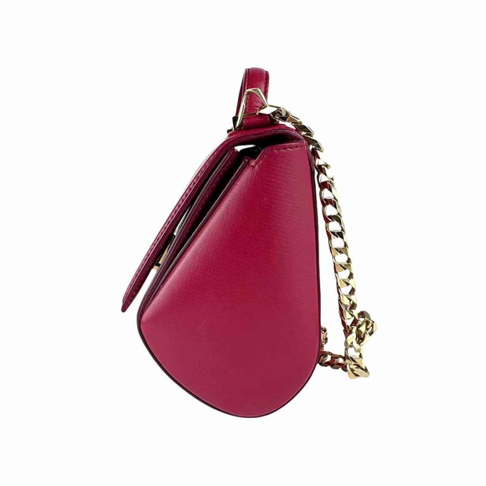 Givenchy Pandora Red Metal 2way Purple Bordeaux Bag Leather Shoulder Gold